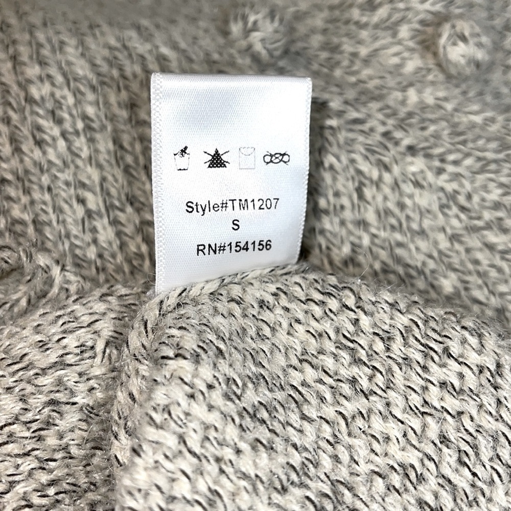 All:Row Grey Pom Pom Sweater Size S - Picture 10 of 10